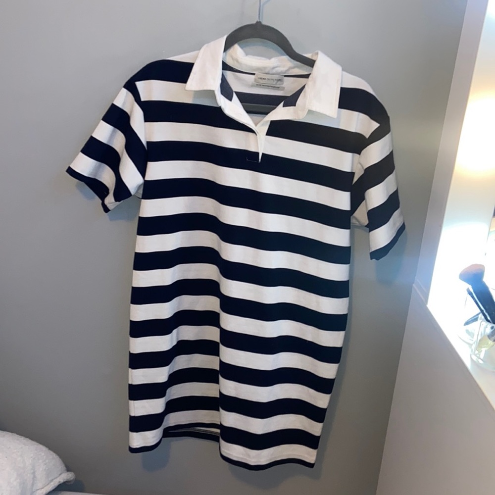 Urban outfitters black & white striped t shirt dress